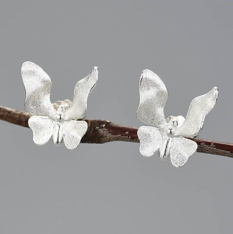 18k Gold Butterfly Earrings Dainty Minimalist Earrings - Froppin