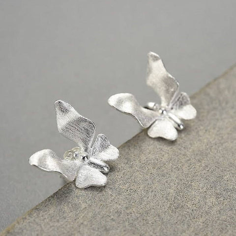 18k Gold Butterfly Earrings Dainty Minimalist Earrings - Froppin