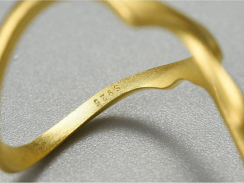 18k Gold Fluid Splash Ring Honey Ring - Froppin