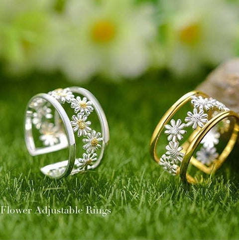 18k Gold Garden Flower Ring - Froppin