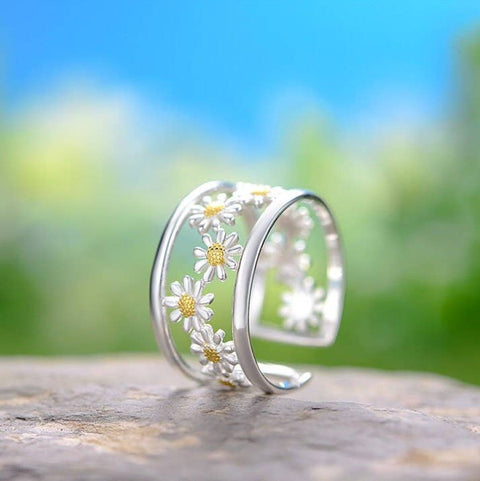 18k Gold Garden Flower Ring - Froppin