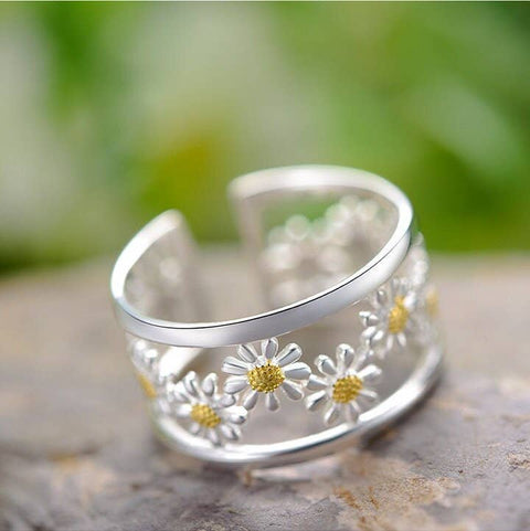 18k Gold Garden Flower Ring - Froppin