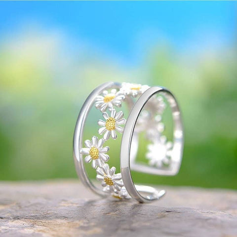 18k Gold Garden Flower Ring - Froppin