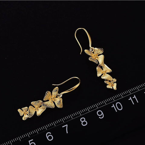 18k Gold Jasmine Flower Earrings - Froppin