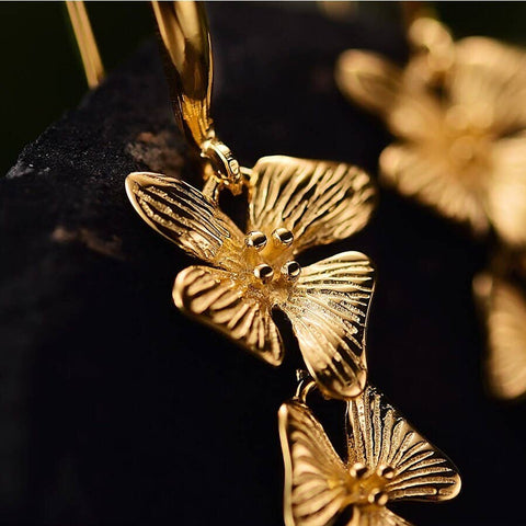 18k Gold Jasmine Flower Earrings - Froppin