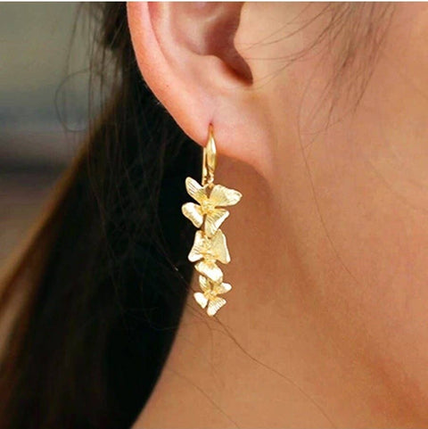 18k Gold Jasmine Flower Earrings - Froppin