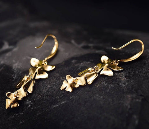 18k Gold Jasmine Flower Earrings - Froppin