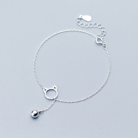 925 Silver Bracelet Cute Bracelet Dainty Jewelry Delicate Bracelet Gift For Her Pet Jewelry, Cute Jewelry Charm Bracelet Minimalist Bracelet - Froppin