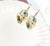 Abstract Face Earrings, Art Frame Dry Floral Earrings, Pressed Spring Flower Earrings, Gold Art Petal Earrings, Resin Earrings Boho Jewelry - Froppin