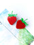 Acrylic Strawberry Large Stud Earrings, Creamy Strawberry Heart Stud, 3D Dangle Earring, Diet Earrings, Real Vegan Comfort Food Love Earring - Froppin