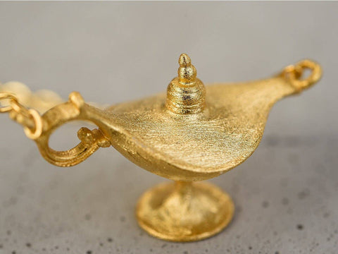 Aladdin's Lamp Charm Necklace Minimalist Best Friend Jewelry - Froppin