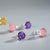 Amethyst Rose Quartz Crystal Flower Earrings, Rose Stone Earring Tiny Silver Studs, Gemstone Earring Birthstone Jewelry Floral Stud Earrings - Froppin