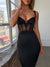 Bandage Dress Women Black Bodycon Dress Mesh Insert Corset - Froppin