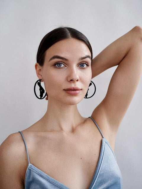 Black Weapon Gun Hoops Earrings - Froppin