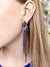 Blue Long Inlaid Shining Crystals Holiday Evening Blue Dress Christmas 2022 New Year Earrings Tassel Thread - Froppin