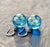 Blue Sky Sphere Dangle Earrings Terrarium Clear Cloudy Sky Designer Earrings Nature inspired Stainless Steel - Froppin