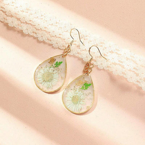 Butterfly Dry Flower Earrings - Froppin