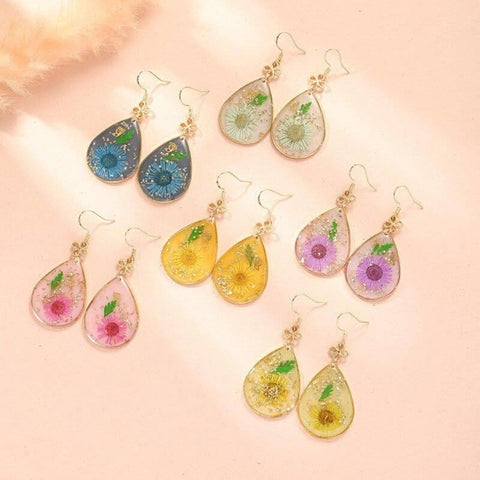Butterfly Dry Flower Earrings - Froppin