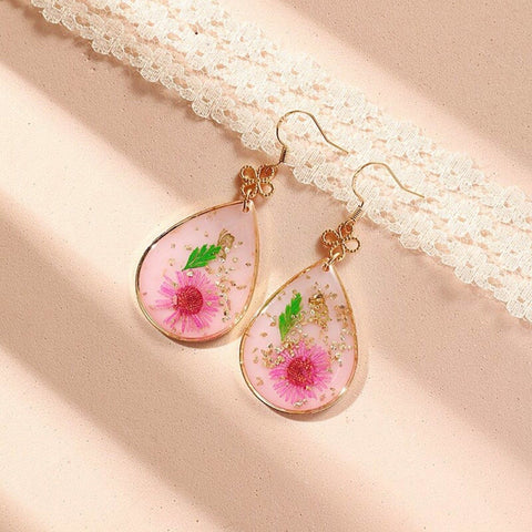 Butterfly Dry Flower Earrings - Froppin