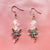 Butterfly Earrings, Rough Stone Earrings, Silver Victorian Earrings, Raw Crystal Earrings, Winged Insect Earrings, Lady Bug Crystal Earrings - Froppin