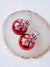 Christmas Earrings New Year Red Balls - Froppin