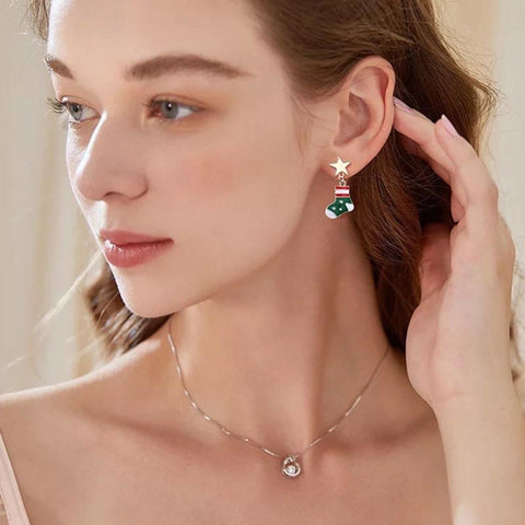 Christmas Earrings Stocking Earrings - Froppin
