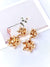 Christmas Gift Wrap Ribbon Bow Golden Earrings - Froppin