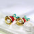 Christmas Inlaid Bell With Pearl Red Earrings - Froppin