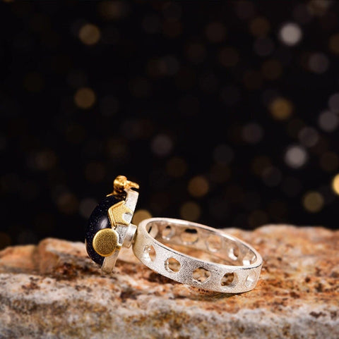 Cosmic Labradorite Ring Solar Anniversary Ring - Froppin