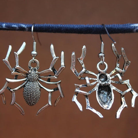 Crawling Spider Earrings, Deadly Venom Earrings, Scary Earrings, Web Shot Bug Earrings, Insect Large Animal Earrings, Wild Unusual Jewelry - Froppin