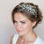 Crystal Bridal Flower Hair Comb, Silver Tiara Pearl Headpiece Crystal Headband, Hair Accessory Bridal Flower Headband Wedding Hairpiece Gift - Froppin
