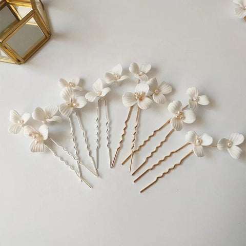 Crystal Bridal Hair Comb Pearl, Wedding Hairband Bridal Flower Hair Pin, Pearl Hairpin, Hair Piece Hair Clip, Floral Bridal Hairpiece Leaves - Froppin