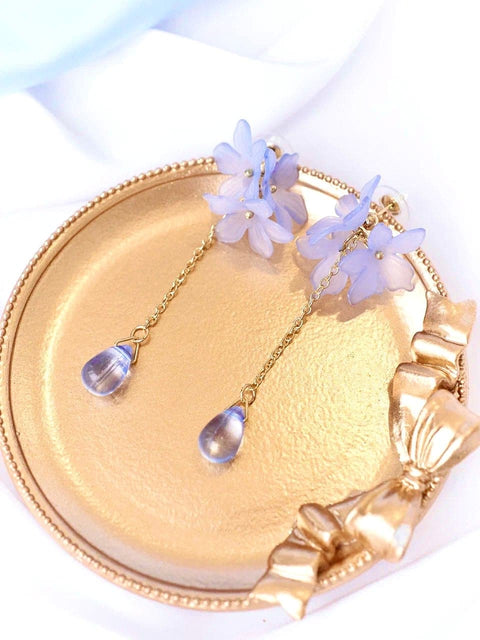 Crystal Flower Earrings - Froppin