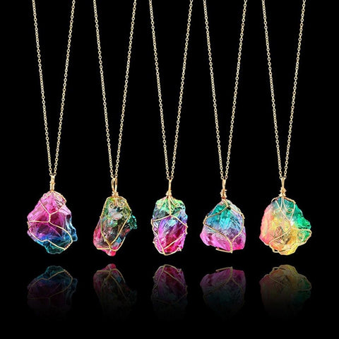 Crystal Wire Wrapped Necklaces - Froppin