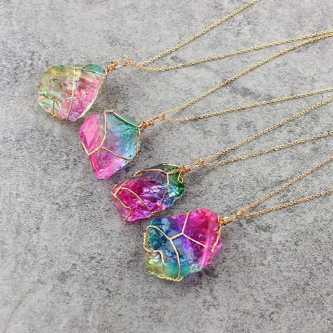 Crystal Wire Wrapped Necklaces - Froppin