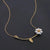 Daisy Necklace, White Flower Necklace, Daisy Pendant Floral Necklace, Gold Chain Leaf Charm Pendant Floral Jewelry, Minimalist Bridal Flower - Froppin