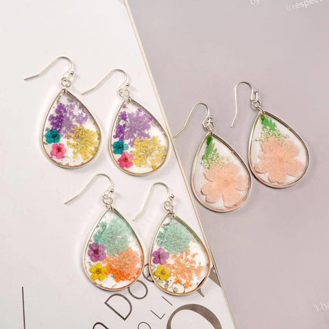 Dandelion Dry Flower Earrings Boho Earrings - Froppin