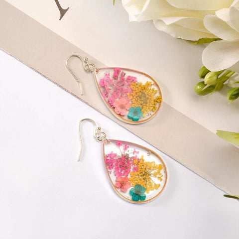 Dandelion Dry Flower Earrings Boho Earrings - Froppin