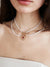 Double Pearl Elegant Golden Layered Heart Necklace - Froppin