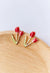 Double Tulips Stud Artistic Enamel Flower Earrings • Nature Artistic Flower Plant Earrings • Garden Inspired Gift For Her - Froppin