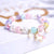 Dream Unicorn Charm Girly Magic Gift For Girl Little Pink Blue Beaded Bracelet - Froppin