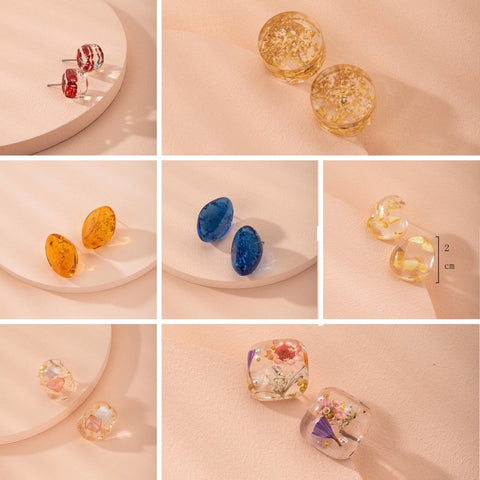 Druzy Handmade Studs 15mm Hypoallergenic Stud Spring - Froppin