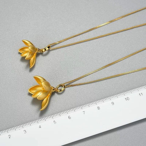 Flower Necklace Minimalist Necklace Silver Necklace Gift, Floral Jewelry Cute Necklace Hypoallergenic Jewelry Floral Necklace Flower Jewelry - Froppin