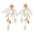 Flowers Golden Threads Branch Pearl Earrings - Froppin