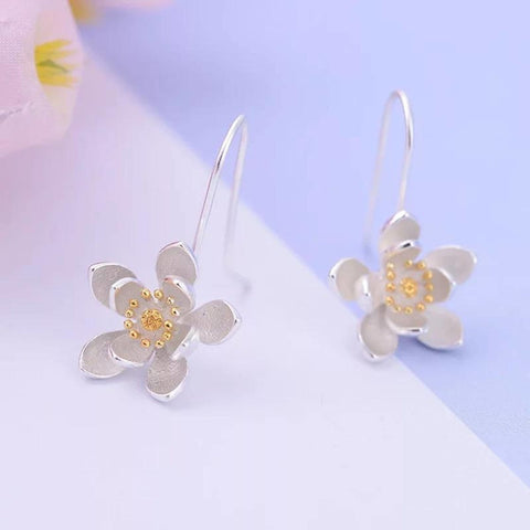 Gold Bridal Flower Earrings - Froppin