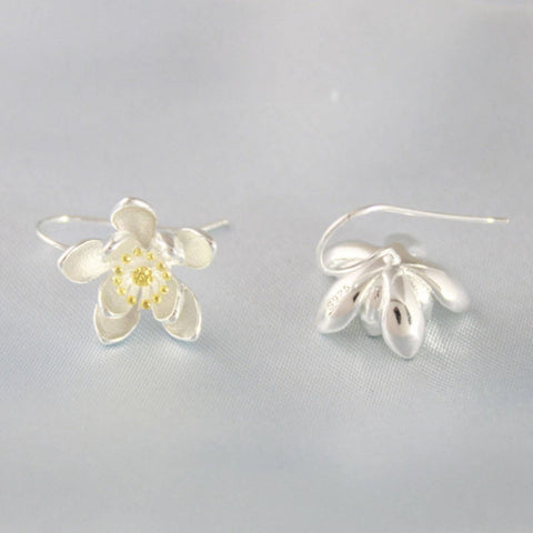 Gold Bridal Flower Earrings - Froppin