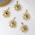 Gold Evil Eye Necklace Earrings Jewelry, Third Eye Victorian Eye Necklace, Eye Ball Earrings Necklace, Iris Earrings, Turkish Eye Human Eyes - Froppin