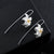 Gold Flower Earrings, Silver Floral Earrings, Long Earrings, Bridal Earrings Flower Jewelry Delicate Earrings, Flower Bridal Flower Earrings - Froppin