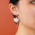 Gold Flower Earrings, Silver Floral Earrings, Long Earrings, Bridal Earrings Flower Jewelry Delicate Earrings, Flower Bridal Flower Earrings - Froppin