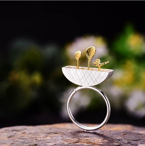 Gold Garden Butterfly Ring - Froppin